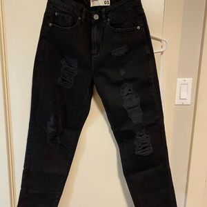 Brand new Garage ripped straight leg mom jeans